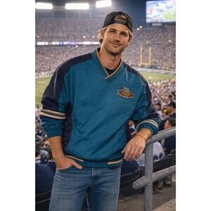 Super Bowl XXX 1996 Pro Player Vintage Pullover Size XL NFL Cowboys Steelers